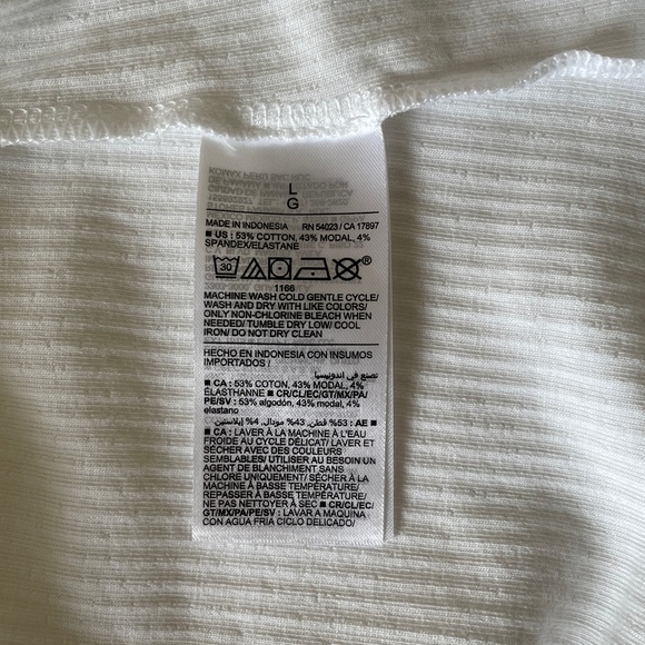 Old Navy Off Shoulder Ribbed Tee White - Picture 11 of 14